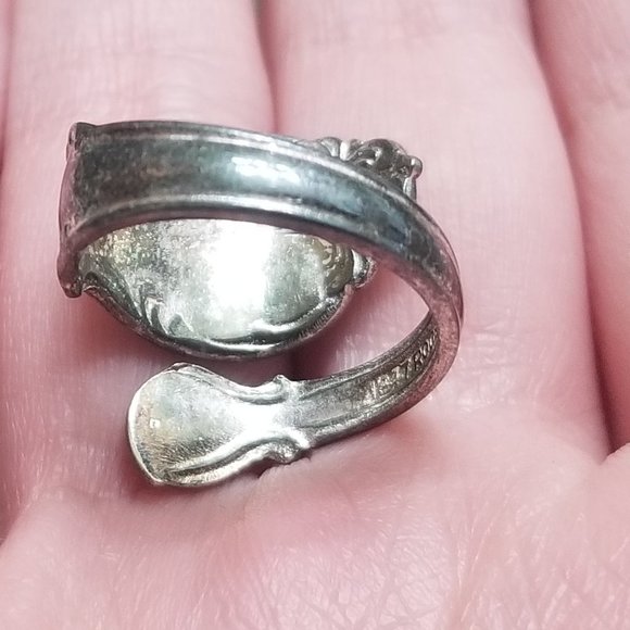 vtg 1847 Rogers Bros silver plate wraparound ring - Picture 8 of 10